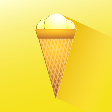 Flat Icon ice cream with shadow. Vector EPS 10.のイラスト素材
