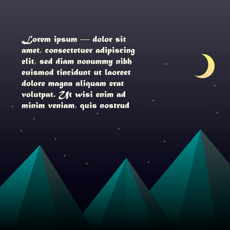 Mountain flat design concept. Vector background. Eps 10のイラスト素材