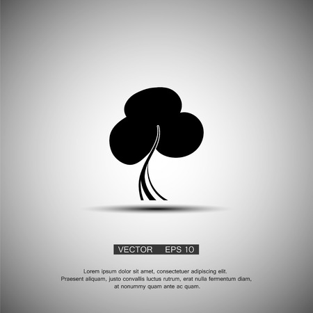 black tree silhouette isolated on white background vector eps 10のイラスト素材