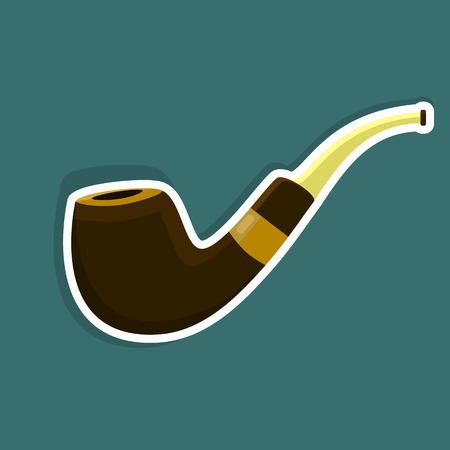 Vector Tobacco Pipe Icon or symbol. のイラスト素材