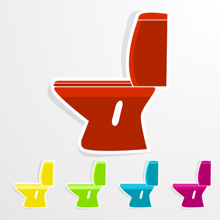 Toilet Bowl. Vector symbol or icon.  のイラスト素材