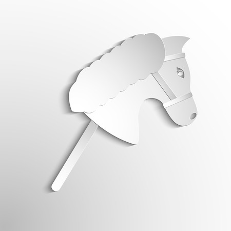 horse toy icon. Paper design. Vector symbolのイラスト素材