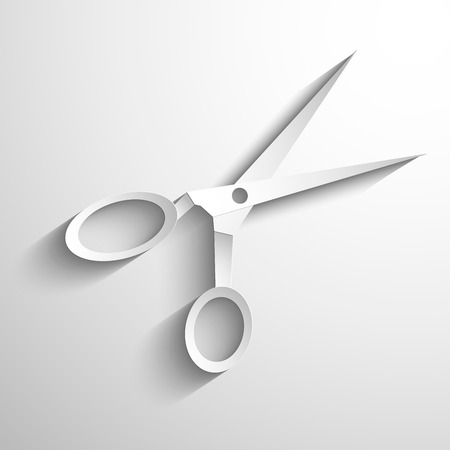 Scissors Icon Isolated on White Background. Vectorのイラスト素材