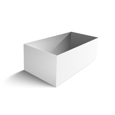 white big box on white. Vector mock upのイラスト素材