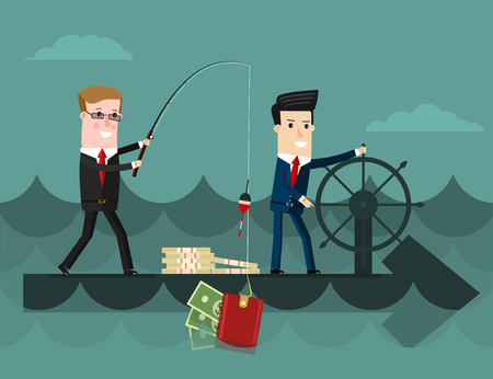 The team.  Business concept cartoon vector illustration.のイラスト素材