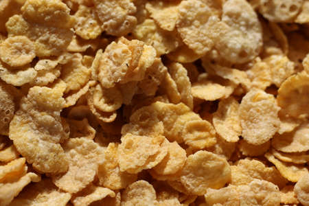 Close-up pile of Corn Flakes