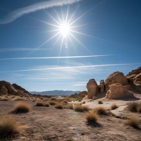 Desert Landscape in Joshua Tree National Park, California, USAの素材