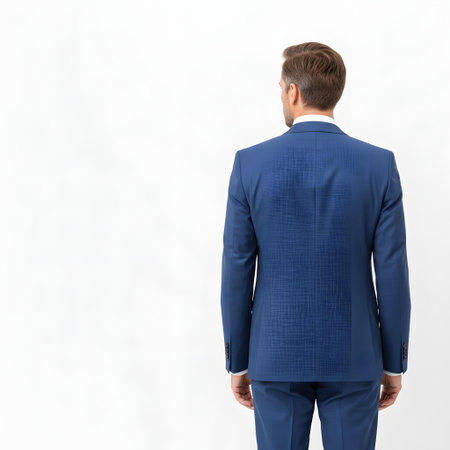 business, people and office concept - young businessman in suit over white backgroundの素材