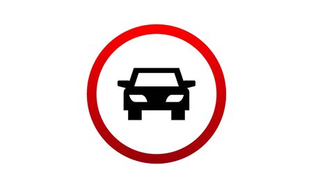 No motor vehicles sign in vector imageのイラスト素材