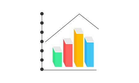 Bar chart icon on white background vector imageのイラスト素材