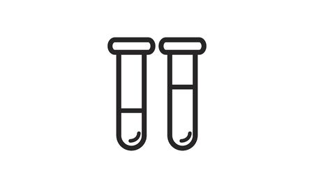 Medical test-tube icon on white background vector imageのイラスト素材