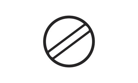 Pill icon line medicine pill symbol vector imageのイラスト素材