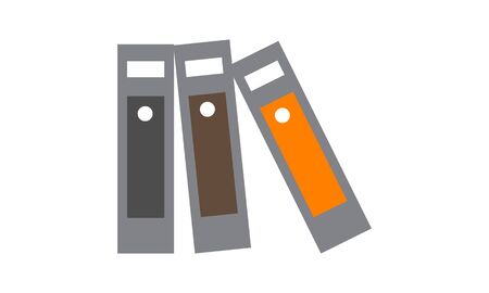 Office folders with papers and documents. Archives folder icon.のイラスト素材