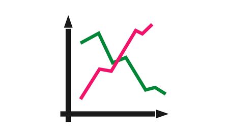 Histogram chart icon. Financial graph. Vectorのイラスト素材