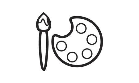 Paint palette icon vector imageのイラスト素材