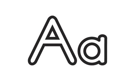 typography icon flat style graphical symbol.のイラスト素材