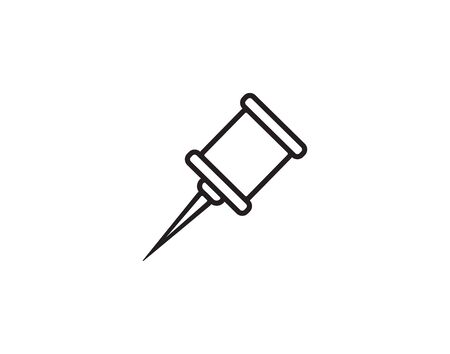 paper pin icon vector designのイラスト素材