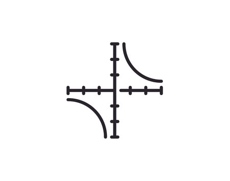 Mathematics axis icon vector imageのイラスト素材