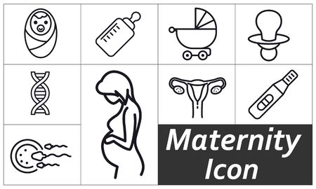 Maternity vector icon flat style vector illustration.のイラスト素材