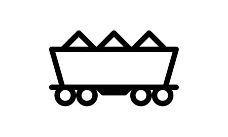 Train Cargo Icon Simple Style Vector Illustration.のイラスト素材