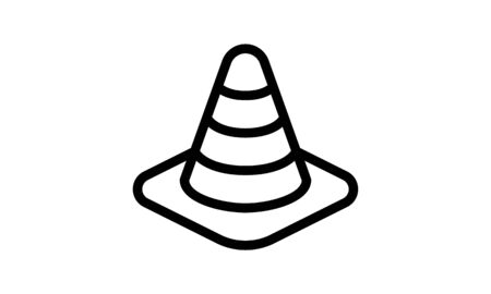 cone vector icon, traffic cone icon vector logo template. Can be used for web and mobile apps.のイラスト素材