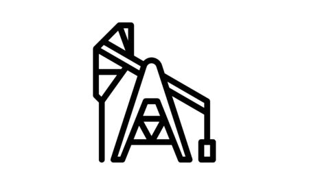 Oil Pump Icon on White Background vector imageのイラスト素材