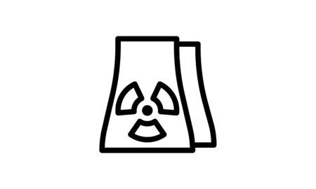 Nuclear power plant icon simple vector imageのイラスト素材
