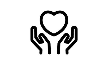 Heart Care Icon vector imageのイラスト素材