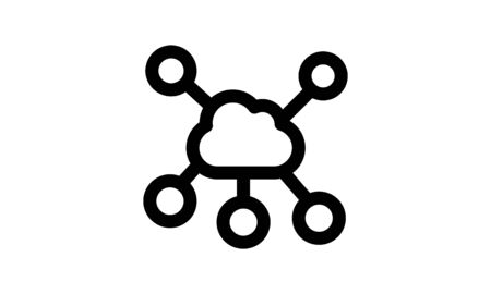 Cloud computing icon vector imageのイラスト素材