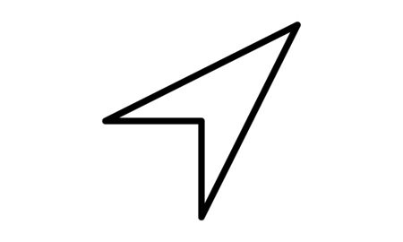 Arrow navigator icon on white background vector illustration.のイラスト素材