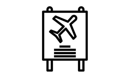Flight information board vector icon. filled flat sign for mobile concept and web design. Airport arrival board simple outline icon. Symbol, logo illustration.のイラスト素材