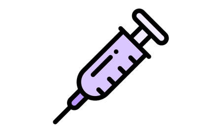 Injection icon medicine isolated icon vaccine vector imageのイラスト素材