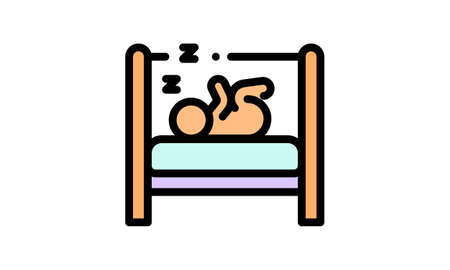 Sleep, baby, childcare icon. Premium quality graphic design icon. Signs and symbols collection.のイラスト素材