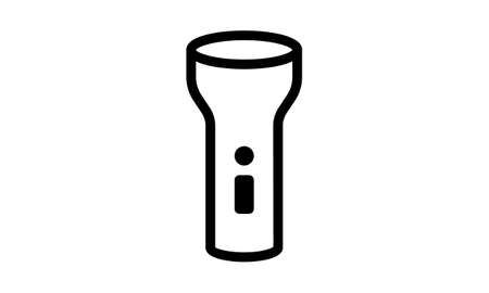 Flashlight icon black sign vector imageのイラスト素材
