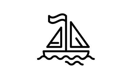 Sailboat icon concept for design vector imageのイラスト素材