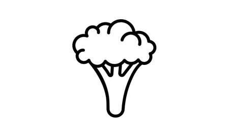 Broccoli porcion icon vector. Trendy flat broccoli porcion icon from gym and fitness collection isolated on white background. Vector illustration can be used for web and mobile graphic design, logoのイラスト素材