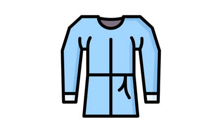 Medical gown glyph icon, clothes and medicine, medical robe sign, vector graphicsのイラスト素材