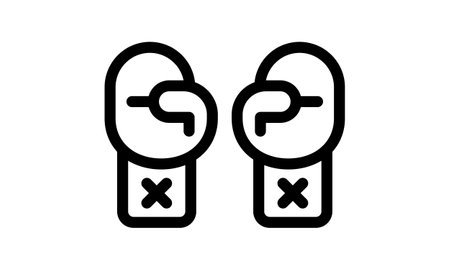 Boxing gloves icon isolated on a white background vector imageのイラスト素材