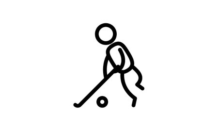 Field hockey player vector imageのイラスト素材