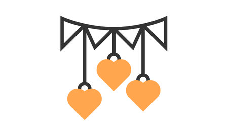 Garland celebration party icon vector imageのイラスト素材