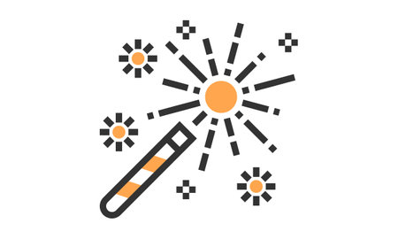 Sparkler  fire icon party celebration vector imageのイラスト素材
