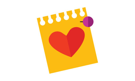 Calendar plan reminder date love heart romantic passion related iconのイラスト素材