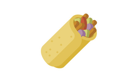 Kebab icon fast food on white background.のイラスト素材