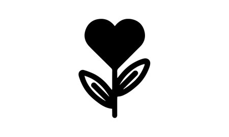 Love flower icon flat style vector illustration.のイラスト素材