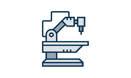 Industrial machine equipment  icon vector imageのイラスト素材