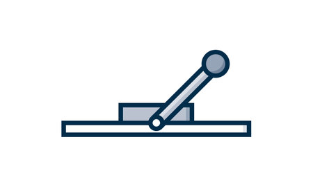 Control lever  icon. linear style sign for mobile concept and web design. Lever  vector icon. Symbol, logo illustration. Vector graphicsのイラスト素材