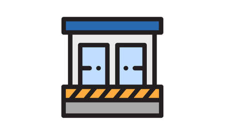 Entry barrier icon on white background. flat style. barrier simple icon for your web site design,...