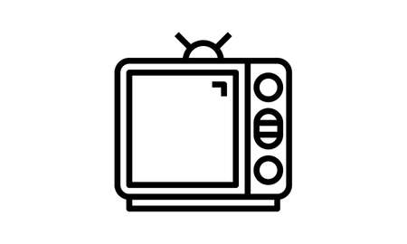 Tv icon - television screen - entertainments vector imageのイラスト素材