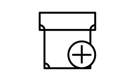 Add box simple icon on white background vector imageのイラスト素材