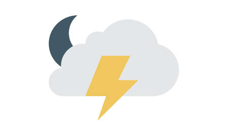 Cloud and lightning  icon, forecast and climate, thunder sign, vector graphics on a white...